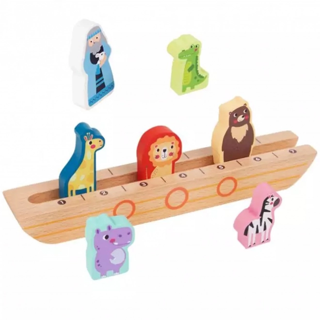 Tooky Toy dřevěná logická hra s Noemem a zvířaty