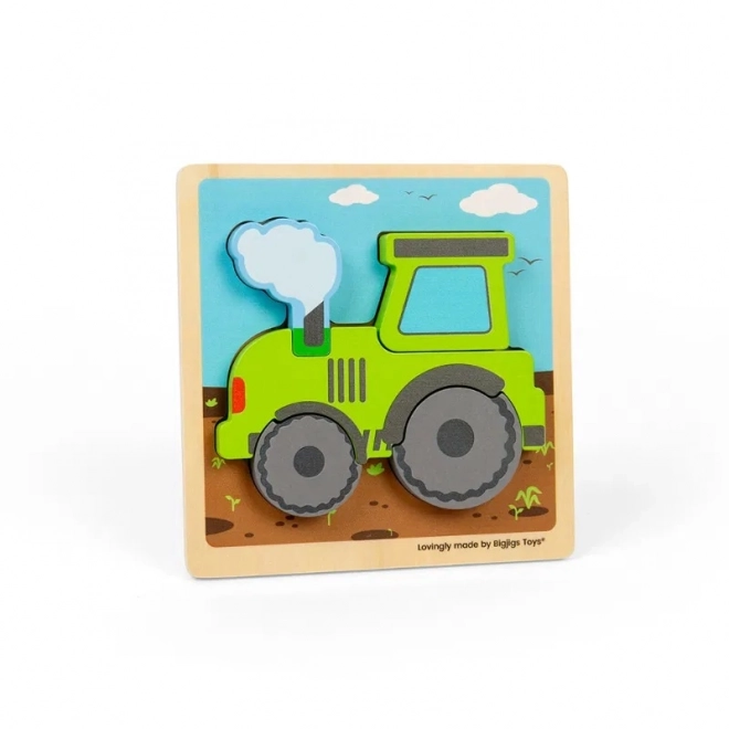 Vkládací puzzle Traktor od Bigjigs Toys