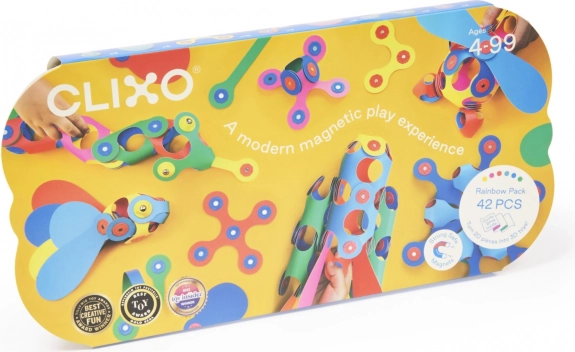 Duhové magnetické puzzle Clixo, 42 dílků