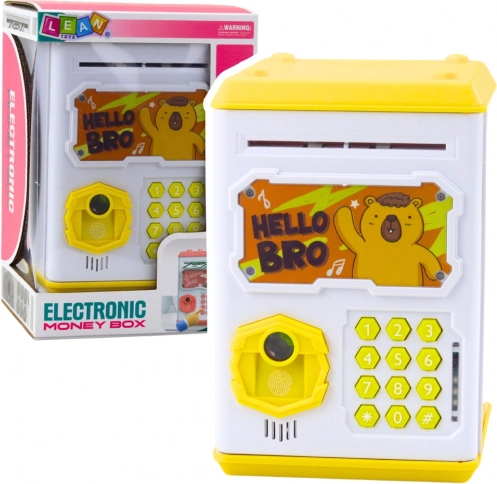 Elektronický sejf pro děti žlutý s kapybarou