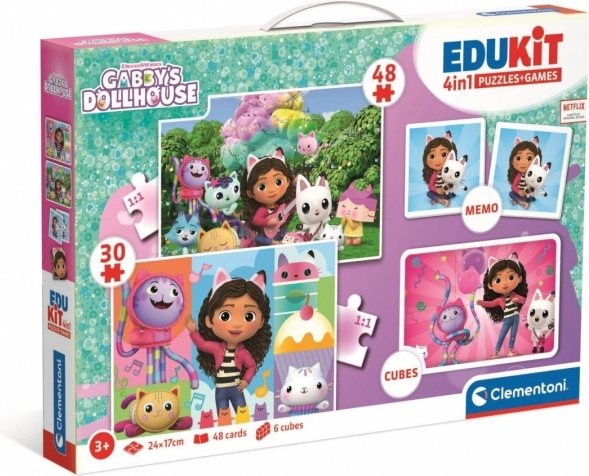 EduKit 4 v 1 Kocí domek GABI – vzdělávací sada pro děti