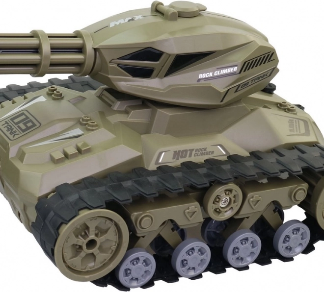 Tank na dálkové ovládání s vodními bombami a kouřovými efekty