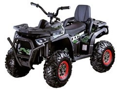 Velký dětský terénní čtyřkolka 4x4 s LED světly a koly EVA – Green-moro