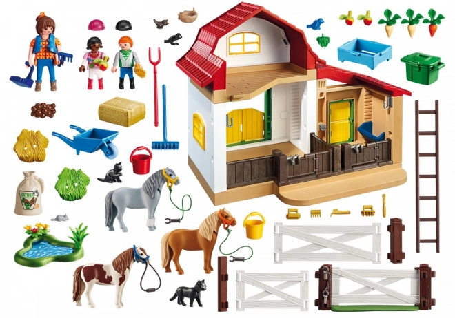 Country 6927 Stáj pro poníky - sada figurek