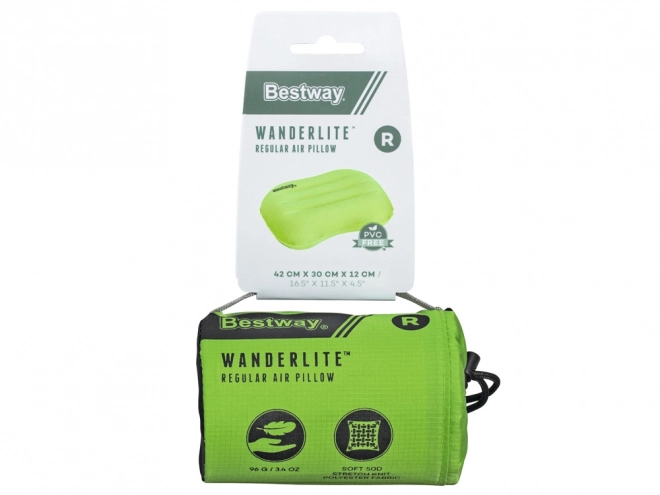 Nafukovací cestovní polštář Bestway WanderLite zelený