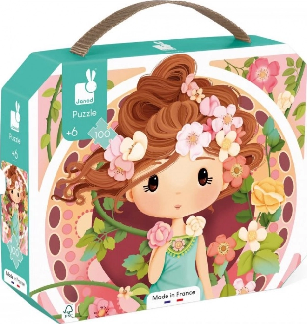 JANOD Puzzle v kufříku Inspirováno Muchou 100 dílků