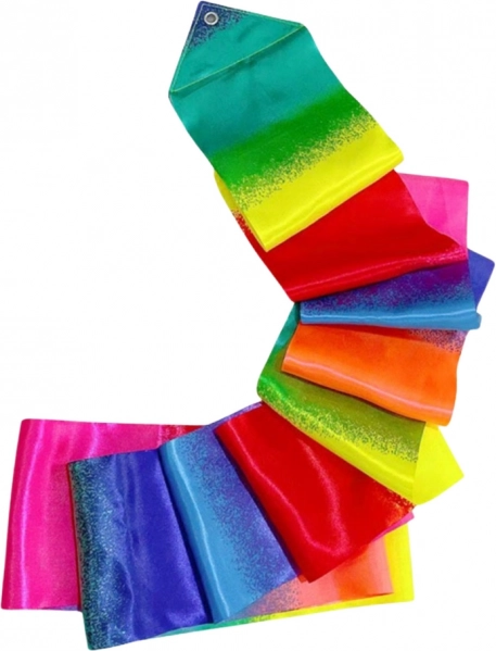 Barevná gymnastická stuha na tanec a cvičení 205 x 5 cm