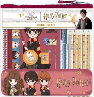 Školní a kreativní sada HARRY POTTER v plastovém pouzdru 24 × 24 × 3 cm