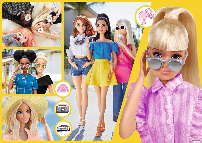 Puzzle Glitter Třpytivá Barbie 48x34cm 100 dílků v krabici 33x23x4cm
