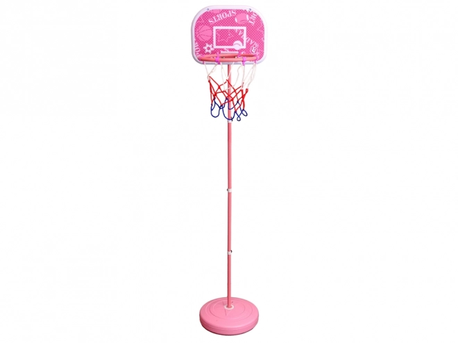Růžová basketbalová sada pro děti 170 cm