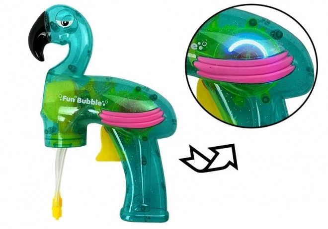 Pistole na bubliny plameňák modrý