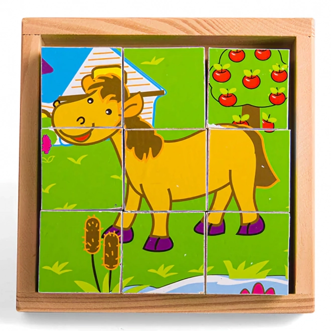 Puzzle obrázkové bloky Zvířata