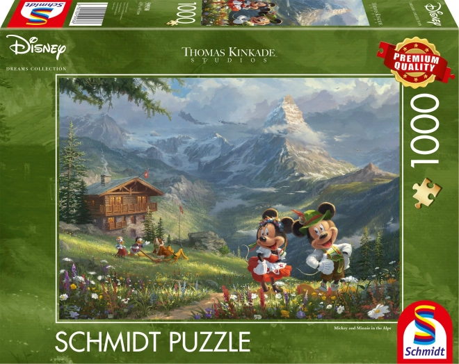 SCHMIDT Puzzle Mickey & Minnie v Alpách 1000 dílků
