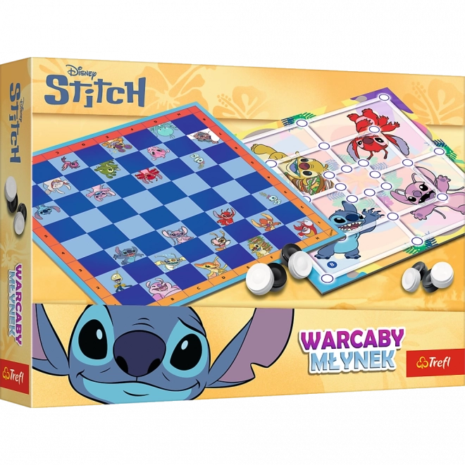Stolní hra Dáma a Mlýnek Lilo a Stitch od Trefl