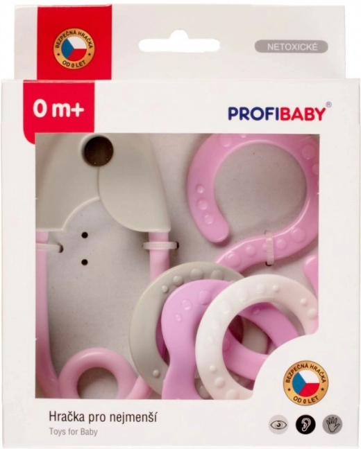 Chrastítko ve tvaru špendlíku a osmičky 2 ks