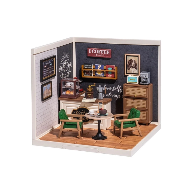 Atmosféra útulné kavárny v miniatuře