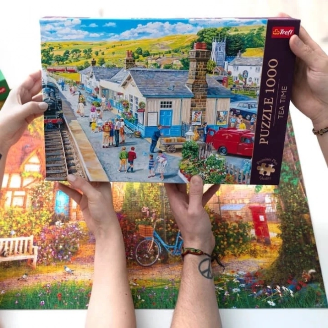 TREFL Puzzle Premium Plus Tea Time: Vlaková stanice 1000 dílků
