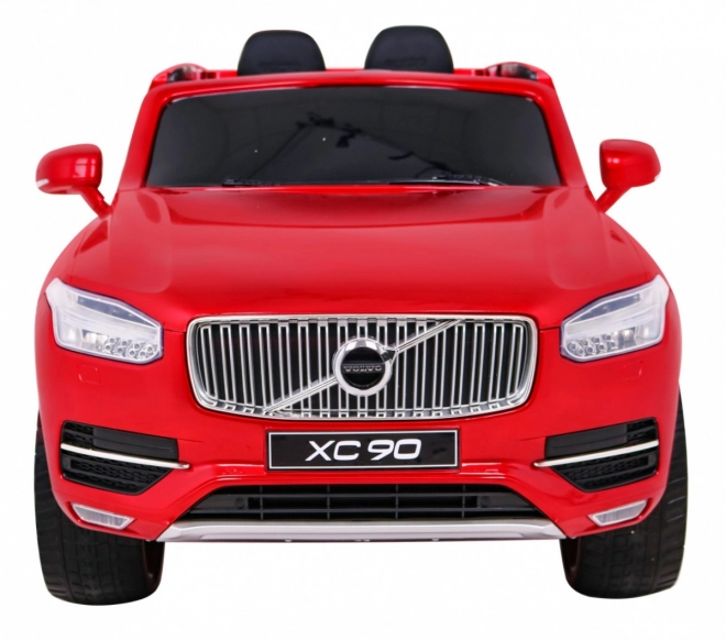 Volvo XC90 baterie pro děti Červený lak + dálkové ovládání + nosič zavazadel + EVA + pomalý start + rádio MP3 + LED dioda