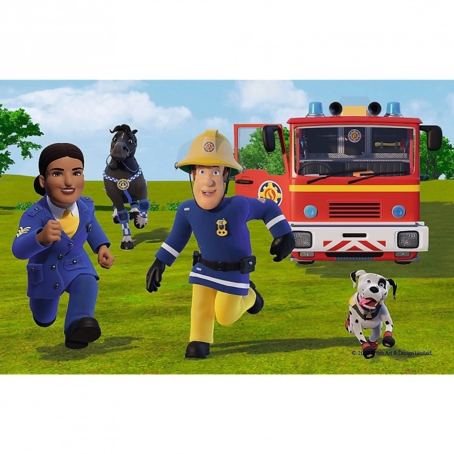 Puzzle Požárník Sam Na vodě
