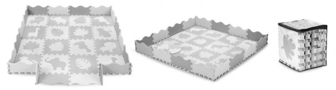 Hrací podložka pěnové puzzle MoMi ZAWI šedá
