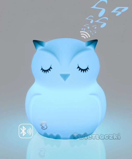 Silikonové noční světlo měnící barvu s reproduktorem Bluetooth Světlo Sova HU HU HU HU HU
