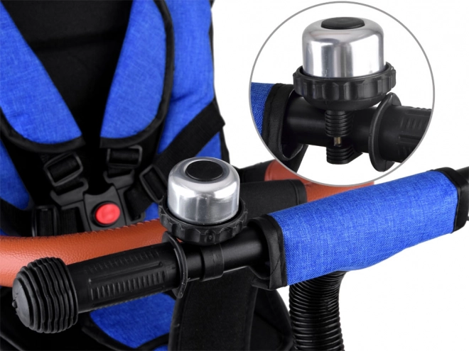 Dětská tříkolka Tiny Bike 3v1 s otočnou sedačkou a stříškou – Modrá