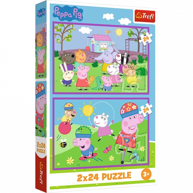 Puzzle Peppa Pig - Na hřišti