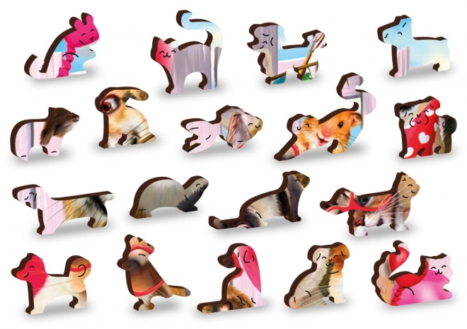 Dřevěné puzzle Čas na párty
