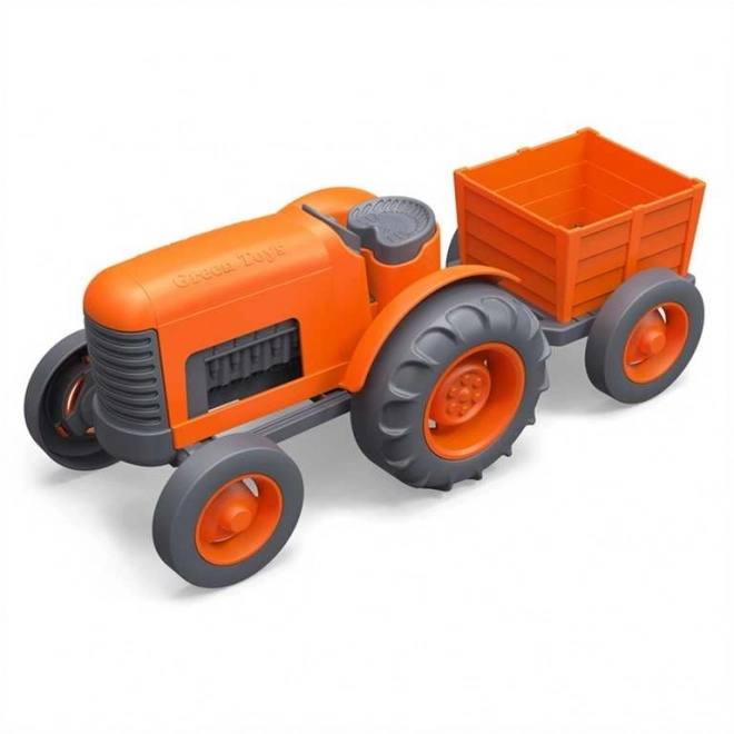 Traktor s vlečkou oranžový od Green Toys