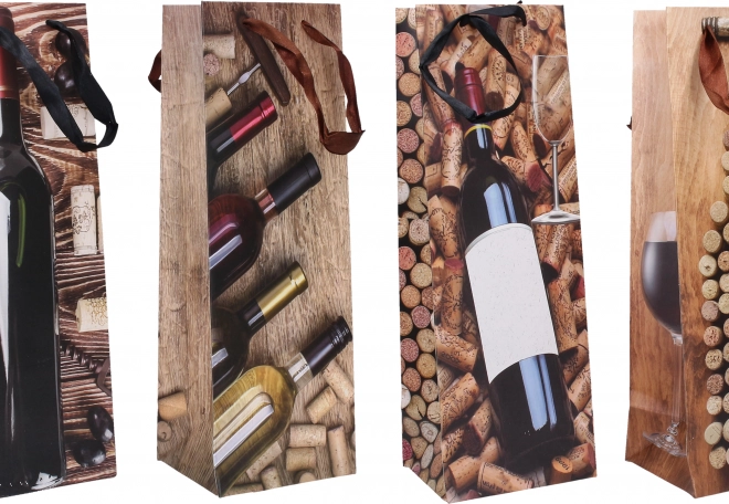 Dárková taška na láhev střední, 12 × 35 × 10 cm, celoroční