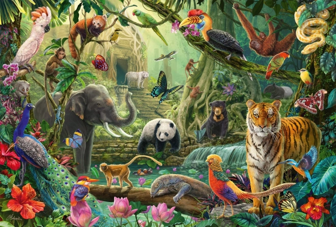 Puzzle pestrá džungle 100 dílků