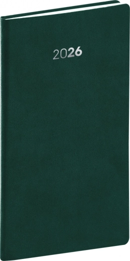 Kapesní diář Balakon zelený 2026 9 x 15,5 cm