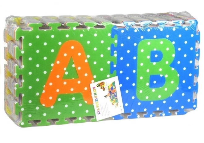 Abeceda a čísla Barevné pěnové puzzle 36 kusů