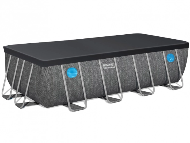 Obdélníkový bazén Bestway Steel Pro Max Splashview 488x244x122 cm šedý ratan