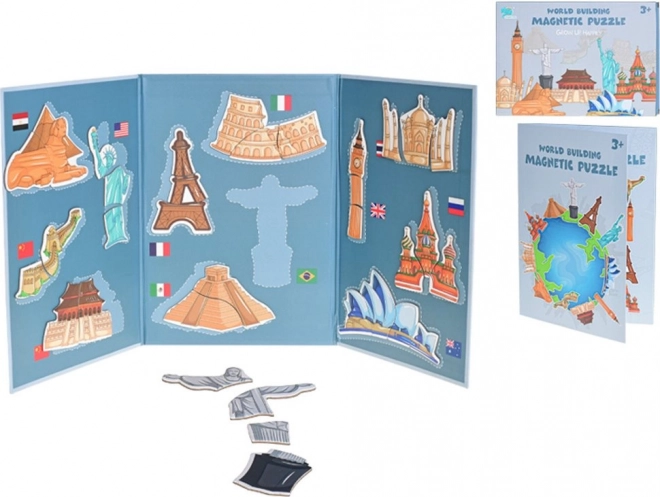 SYNERGY TOYS Magnetická skládačka Světové památky