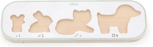 Vkládací puzzle Učím se počítat zvířátka Vilac Sarah Betz