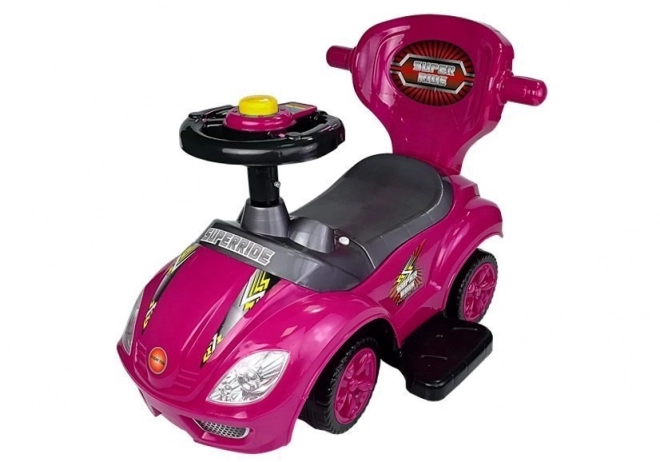Mega Car 3v1 Push Ride Pink