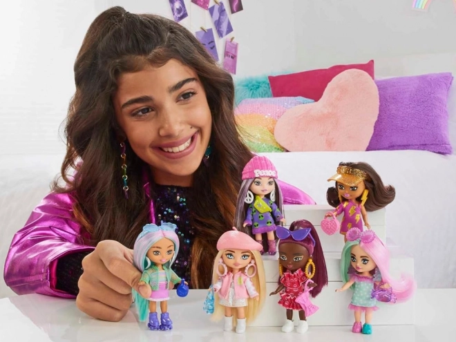 Barbie Extra Mini Minis růžová bejsbolka