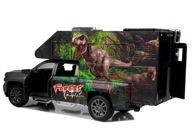 Černý obytný vůz s dinosaury 1:32