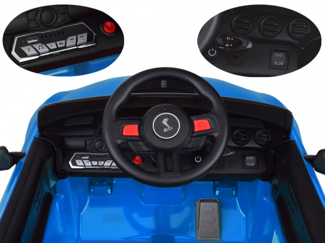Auto na akumulátor Ford Mustang Shelby pro děti – Modrá