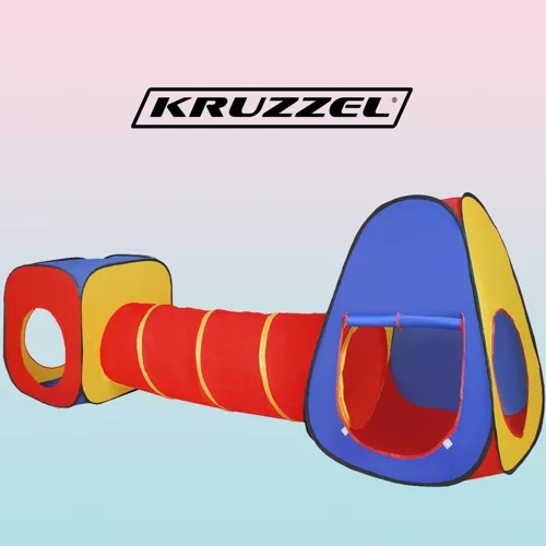 Dětský hrací stan 3v1 Tipi + Tunel + Domek