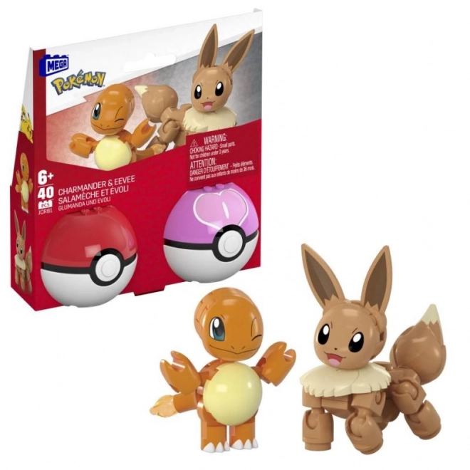 Konstrukční sada Pokémon Poké Ball Charmander a Eevee