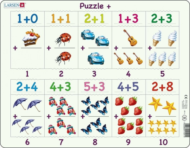 Larsen Puzzle Sčítání s Obrázky 20 Dílů