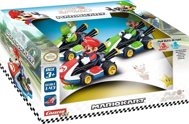 Vozidla Mario Kart pull back 3pack