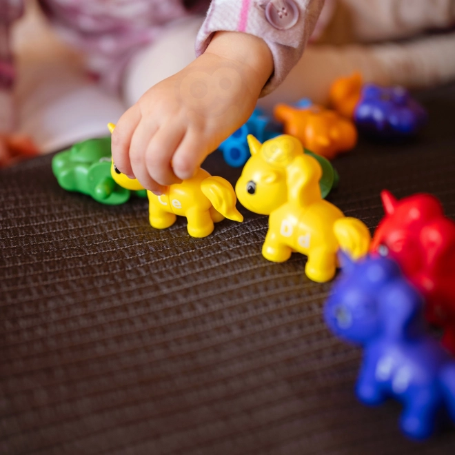Woopie Montessori jednorožci - vzdělávací sada Dopasuj Literki