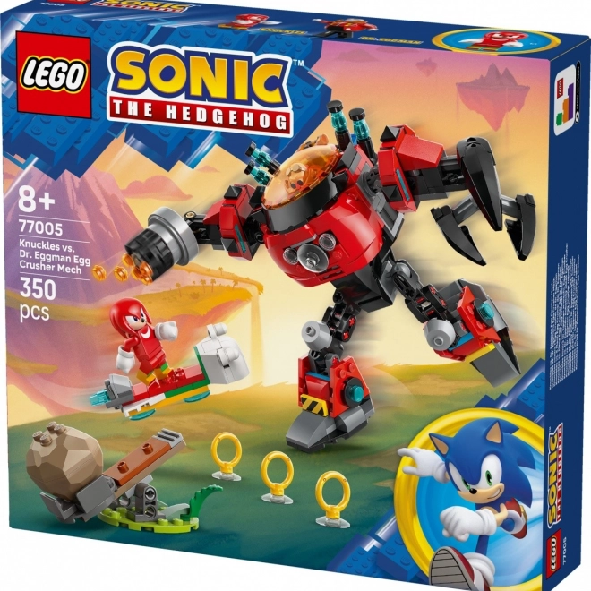Kostky Sonic Knuckles proti Dr. Eggmanovi v Mechu Egg Crusher