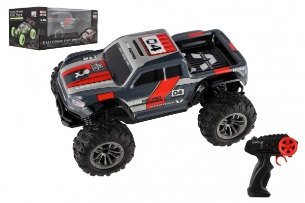 Auto RC Pick Up Terénní šedo-červený