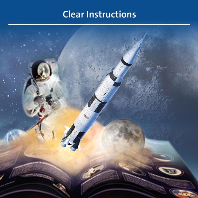 RAVENSBURGER 3D puzzle Vesmírná raketa Saturn V 504 dílků
