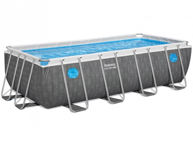 Obdélníkový bazén Bestway Steel Pro Max Splashview 488x244x122 cm šedý ratan