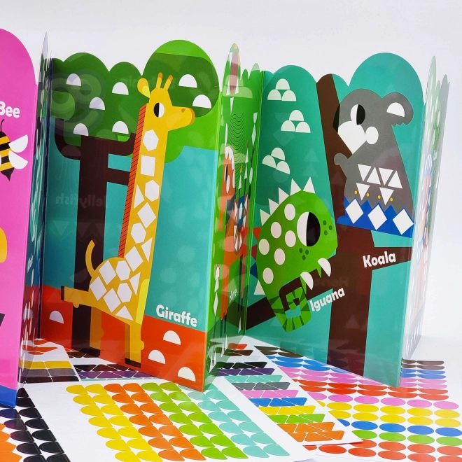 Geometrické samolepky zvířátka Woopie pro kreativní výuku